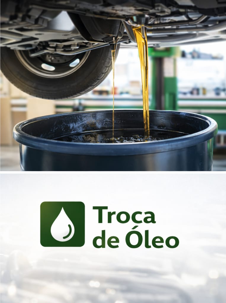 Troca de óleo em veículo